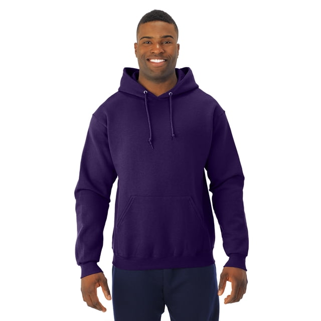 Jerzees Mens NuBlend Pull Over Hooded Sweatshirt, M, Deep Purple
