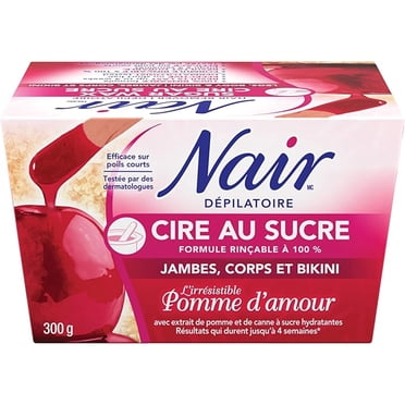 Nair Cire Au Sucre L’Irrésistible Pomme D'Amour Pour Les Jambes, Le Corps Et Le Bikini Avec Des Extraits De Pomme Et De Canne À Sucre Hydratants, 300g