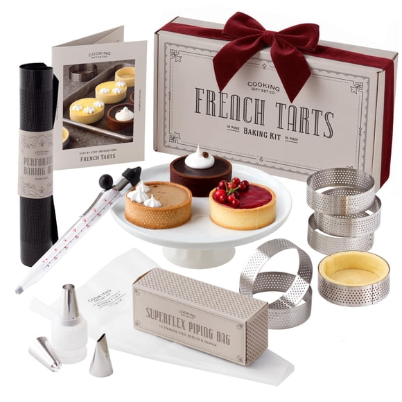 French Tart Baking Set | Mothers Day Unique Baking Gifts Kitchen Baking Supplies Present Food Making Kit For Adults & Parisian Cooking Tools for Past