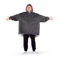 thumbnail image 1 of Bare Home Plush Sherpa Wearable Blanket - Fluffy & Soft - Lightweight - Adult, Forged Iron Gray, 1 of 7