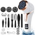 thumbnail image 1 of Éliminateur de Callosités Électrique pour Pieds Rechargeable Outils de Pédicure Kit de Soin Professionnel des Pieds Éliminateur de Peau Morte avec 3 Têtes & 2 Vitesses Noir, 1 of 8