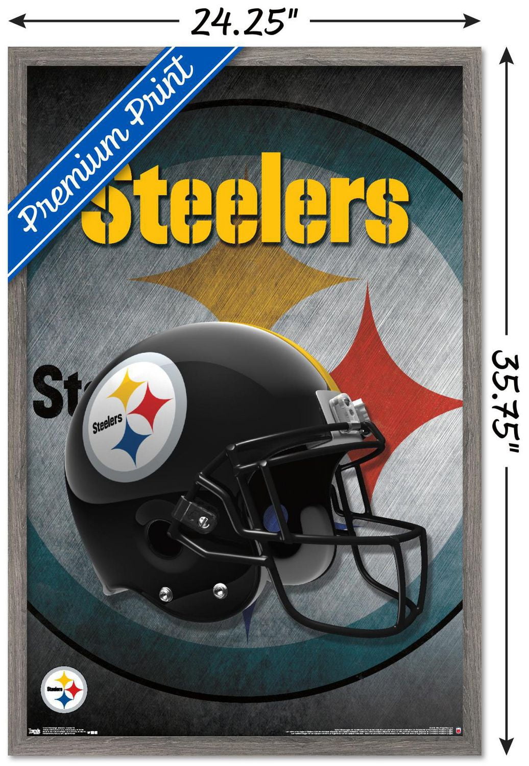 NFL Pittsburgh Steelers - Helmet 16 Wall Poster, 22.375" x 34"