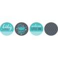 thumbnail image 2 of Darling Souvenir Candy&nbsp;190 Pcs Baby Shower Theme Stickers DIY Chocolate Labels-Turquoise Green & Gray, 2 of 2
