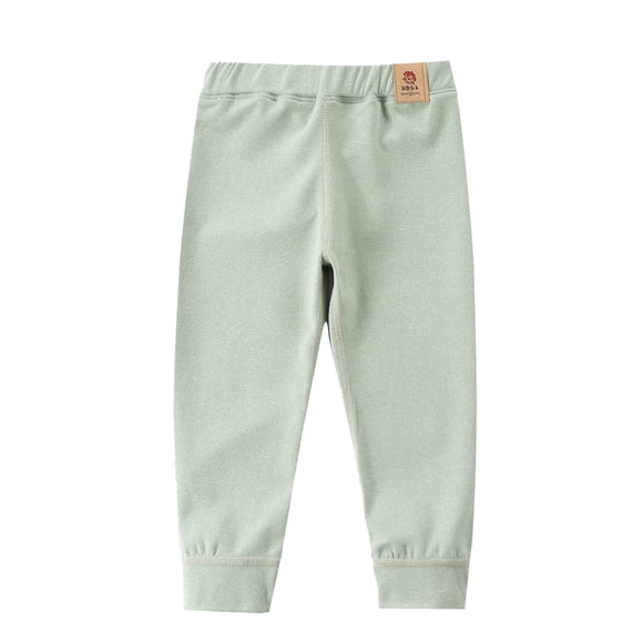 Zanarzt Yoga Leggings Baby Boys Girls Cotton Pants Toddler Thicked Fleece Lined Casual Trousers Leggings Winter Pants Green,4-5 Years