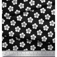thumbnail image 3 of Soimoi Black polyester Crepe Fabric Artistic Floral Printed Fabric 1 Yard 52 Inch Wide, 3 of 3
