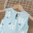 thumbnail image 4 of LSLJS Robe Soleil pour Tout-Petit Fille, Fleurs Sauvages, Robe de Plage Bord de Mer, Tenue Salopette une-Pièce, Robes pour Filles ( 5-6 Ans, Bleu ), 4 of 9
