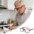 thumbnail image 2 of TIELUTT Light Photochromic Blue Light Blocking Reading Glasses for Presbyopia Drunk Goggle Dirt Bike Flag for Men Wind Blocking Running Goggles Rushing Flying Glasses, 2 of 4