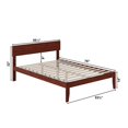 thumbnail image 4 of AFI Boston Solid Wood Full Size Modern Platform Bed in Walnut, 4 of 6