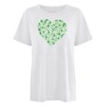 thumbnail image 4 of Chemises de la Saint-Patrick pour Femmes Saint-Valentin Imprimé Hiver Décontracté Floral Haut Saint-Patrick, 4 of 4