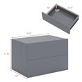 thumbnail image 3 of Giantex Floating Nightstand, Wall Mounted Bedside Table, Small Hanging Side End Table, Gray, 3 of 7