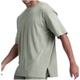 thumbnail image 2 of AherBiu T-Shirts pour Hommes Surdimensionnés en Coton Léger à Col Rond à Manches Courtes T-Shirt Décontracté, 2 of 7