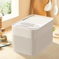 thumbnail image 4 of Airtight Pet Food Storage Containers, Food Grade Plastic Container Bin, Up to 20 lbs, For Dog Cat and Other Pet Food Storage Box with Measuring Cup (Beige, 22.05 Pounds) 12.2x8.27x8.78", 4 of 7