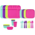 thumbnail image 1 of Mainstays Kids 24 Piece Dinnerware Set Girl, 1 of 1