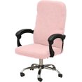 thumbnail image 1 of Office Chair Covers,Stretch Thick Computer Rotating Chair Cover with Zipper,for Office Desk Computer Chair Four Seasons(Pink,L), 1 of 5
