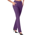 thumbnail image 1 of TIMIFIS Pantalon Évasé Noir pour Femme Mode Décontractée Tempérament Couleur Unie Tricoté Micro Pull Coupe Ajustée Pantalon Évasé, 1 of 5