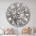 thumbnail image 3 of Designart 'White Cherry Blossoms I' Traditional wall clock, 3 of 4