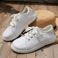 thumbnail image 5 of LSLJS Grandes Chaussures pour Femmes à Lacets à Bout Rond Décontractées Légères en Toile Bonbon Type Planche/chaussures de Sport, Chaussures Plates, 5 of 5