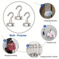 thumbnail image 4 of 10-Pack Extra Strong Magnetic Hooks - Heavy Duty Hold for Home & Kitchen - Durable, Space-Saving Solution Perfect for Any Surface, 4 of 5
