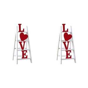 Desktop Decor Valentine Ladder Tabletop Decor LOVE Valentines Day Decor Ladder Red Valentines Day Decorations For The Home Table Decor Valentine