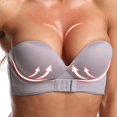 thumbnail image 4 of Greyghost Ladies Strapless Push-up Bra Sexy Lingerie Invisible Bra Front Closure Bra, 4 of 7
