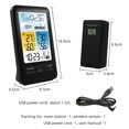 thumbnail image 3 of Meterk Lcd Station Météo Réveil avec Snooze Numérique Intérieur Température Extérieure Humidité Moniteur Thermohygromètre avec Rétro-Éclairage / Date / Semaine / Phase de Lune / Niveau de Confort / Fonction d'Alarme pour Hom, 3 of 7