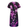 thumbnail image 5 of Robe d'Été pour Femmes 2024 Mode Grande Taille Décontractée à Manches Courtes Col en V Robe Imprimée Robe Ample Rabais de 50 % Liquidation!, 5 of 5