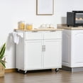 thumbnail image 2 of HOMCOM Rolling Kitchen Island with Storage Cabinet, Drawers, Towel Rack, 2 of 10
