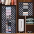 thumbnail image 2 of Storage Bags Large Blanket Clothes Organization Containers For Comforters Bedding Foldable Organizer With Reinforced Handle Clear Window Sturdy Zippers Christmas Storage Black, 2 of 8