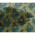 thumbnail image 4 of oneOone Viscose Chiffon Light Green Fabric Bird Block Fabric For Sewing Printed Craft Fabric By The Yard 42 Inch Wide, 4 of 4