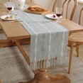 thumbnail image 1 of Dvkptbk Boho Table Runner Rustic Linen Macrame Table Runner with Tassels Woven Table Runner for Bohemian Home Dining Bedroom Table Decoration Tables Runner Home Decor, 1 of 7