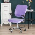 thumbnail image 5 of veasfak Soft Velvet Stretch Wedding Dining Room Chair Seat Cover, 5 of 5