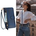thumbnail image 1 of iPhone 15 Plus Case ,Zipper Handbag Wallet Leather Cover with Crossbody Detachable Lanyard Strap, 1 of 5