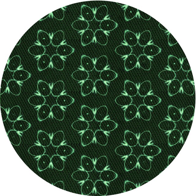 Ahgly Company Tapis Rond Lavable en Machine Intérieur Transitionnel Noir Nuit, 5 Pieds Rond