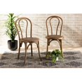thumbnail image 1 of Baxton Studio FC20-Light Walnut-Beechwood-Rattan-DC Dacian Mid-Century Modern Brown Woven Rattan & Walnut Brown Wood Dining Chair Set - 2 Piece, 1 of 1