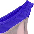 thumbnail image 4 of TIMIFIS Maillot de Bain une Pièce pour Femme, Col en V, Bordure Festonnée, Maille Contrastante, Larges Bretelles, Dos Bas, 4 of 6
