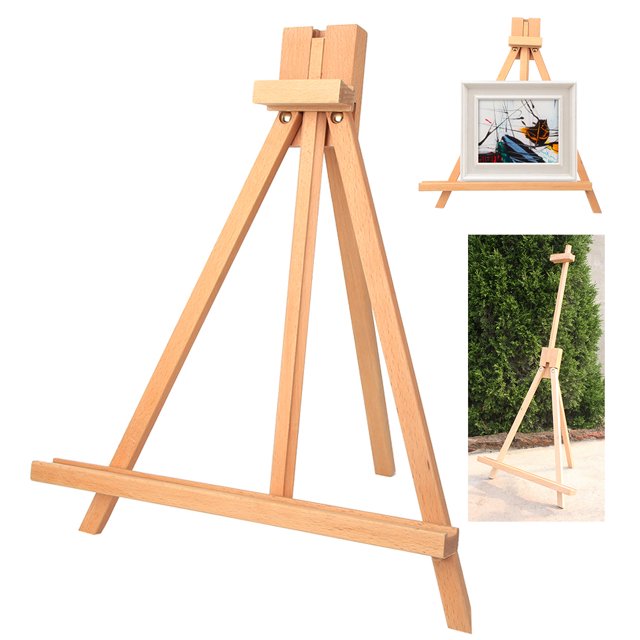Chevalet, support de Chevalet en Hêtre Conçu pour les Fournitures d'Art, Fait de Bois de Hêtre durable avec une texture Claire. Ce support de Chevalet pour table Présente un support Dorsal de 40cm (15.7 Po), un support Inférieur de 40cm (15.7 Po), une Hauteur de Réglage de 73cm (28.7 Po), des Barres Latérales de 48.5cm (19.1 Po), et un Moyeu Supérieur de 8cm (3.1 Po). le Chevalet Comprend des Articulations en Métal pour la Stabilité et Convient aux Expositions sur Bureau, aux Vitrines, aux Ex