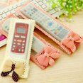 thumbnail image 1 of Remote controller case Air conditioner remote controller case TV remote controller cover Lace fabirc remote controller case Bowknot lace remote controller case, 1 of 10