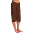 thumbnail image 1 of Timegard Plus Size Cotton Linen Drawstring Capri Pants for Women, 4X-Large, 1 of 6