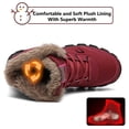 thumbnail image 3 of Bottes de Neige pour Hommes Femmes Imperméables Légères Chaussures de Randonnée Hiver Extérieur Chaudes Doublées de Fourrure Bottes de Randonnée, 3 of 6