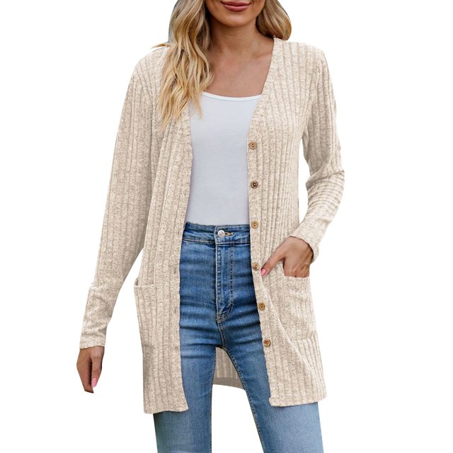 2025 Women's Cozy Textured Solid Open Front Plus Size Color Long Sleeve Cardigan Long Loose Cardigan