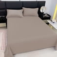thumbnail image 4 of Bed Sheets, Staron 2026 Double Brushed Polyester Dormitory Bedding, Solid Color Easy Care Queen Size Bed Sheet Set Machine Washable, Khaki, 4 of 7