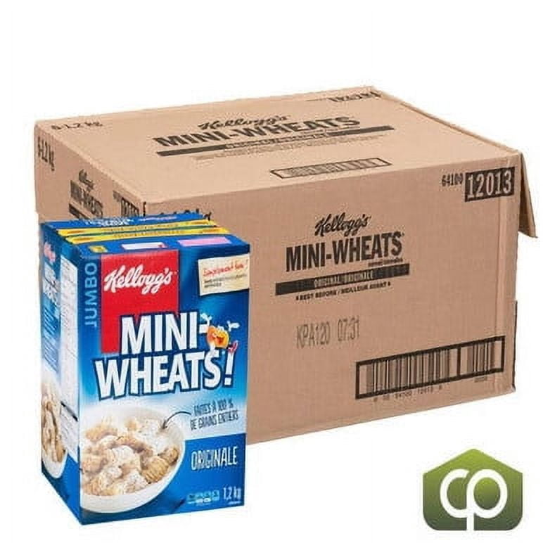 Kellogg's Mini-Wheats Wheat Mini Original Cereal 1200g (6/Case) - 2.64 lbs