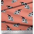 thumbnail image 2 of Soimoi Rayon Fabric Basset Hound Dog Print Sewing Fabric Yard 42 Inch Wide, 2 of 3