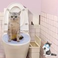 thumbnail image 4 of Deeceymbur Cat Toilet Trainer Litter Box Toilet Seat for Cats Odor Proof Splash Proof Pet Potty Training SyCane Removable Partitions for Standard Toilets, 4 of 6