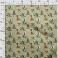 thumbnail image 3 of oneOone Georgette Viscose Olive Green2 Fabric Animal Sewing Material Print Fabric By The Yard 42 Inch Wide, 3 of 4
