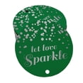 thumbnail image 1 of Inkdotpot Silver Foil Paper Hang Tags Let Love Sparkle Wedding Favor Tags 100 Pieces, 1 of 6