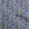 thumbnail image 1 of oneOone Georgette Viscose Medium Blue Fabric Floral Retro Craft Projects Decor Fabric Printed By The Yard 42 Inch Wide, 1 of 5