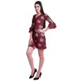 thumbnail image 3 of Moomaya Robe Courte Imprimée pour Femmes, Manches Évasées, Coupe Droite, Robes pour Femmes, Vêtements d'Été Décontractés, 3 of 6