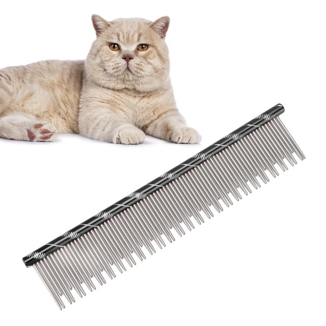 Open Knot Comb, Comfortable Cat Stainless Steel Teeth Comb For Pet Red,Purple,Blue,Green,Black