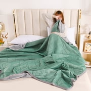 Summer Air Conditioning Comforter with Cool Sense Technology, 150x200cm, Breathable Polyester Fabric, Mugwort Infused for Enhanced Sleep Quality, Machine Washable Lightweight Design